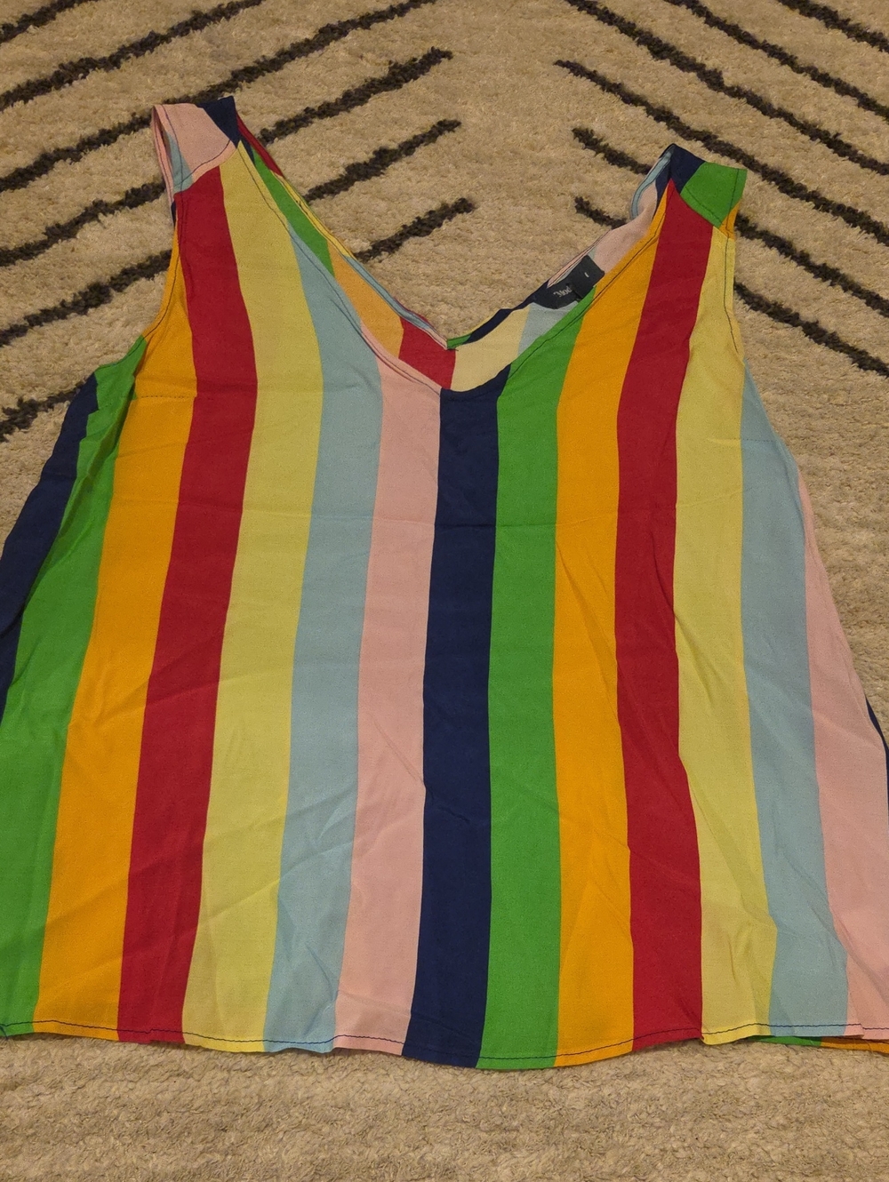 ModCloth XL Multicolor Striped Sleeveless Top